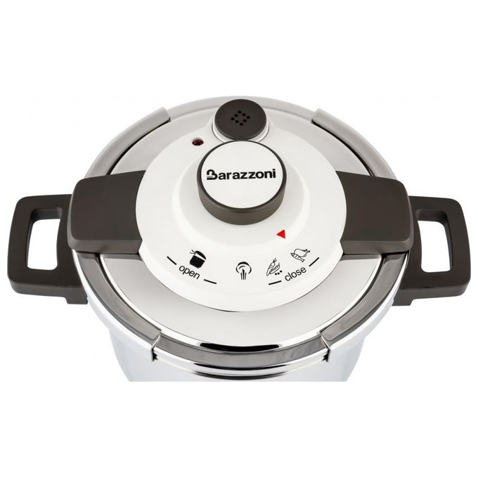 Barazzoni 5500450060 Facile Dual System 2.0 Pentola a Pressione Inox 18-10 6 L diametro 22 cm fondo Triplen Plus induzione