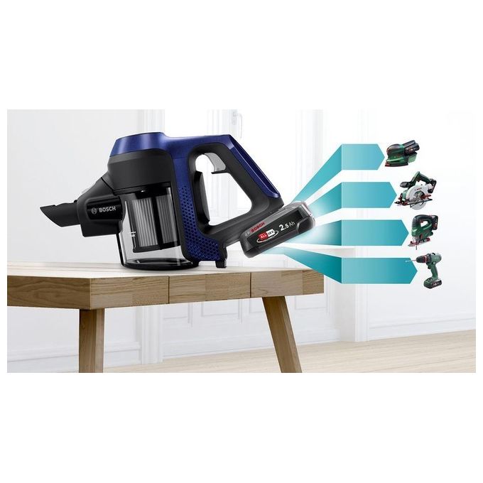 Bosch BBS611MAT Unlimited Serie 6 Aspirapolvere Scopa Elettrica Senza Fili 18V 0.3 L autonomia 30 min colore Blu