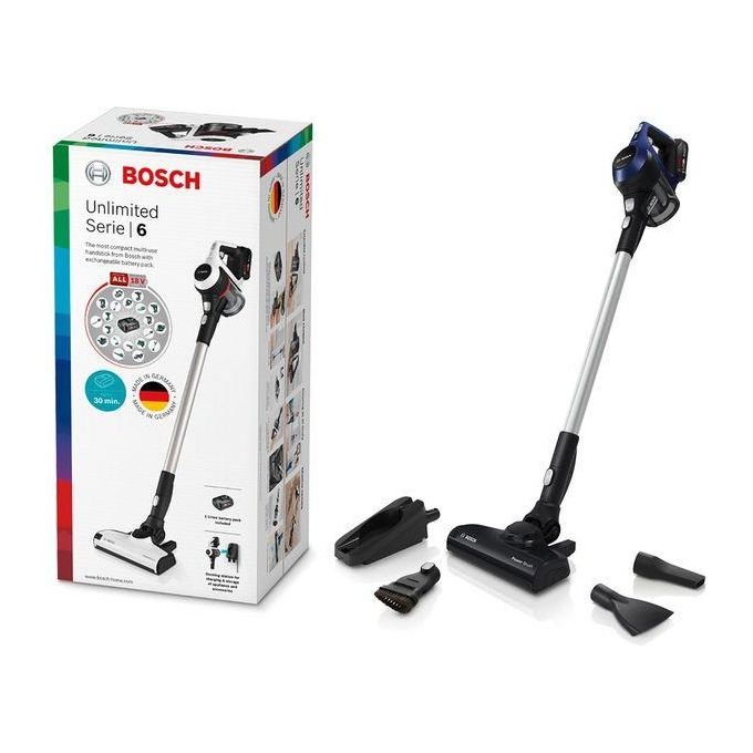 Bosch BBS611MAT Unlimited Serie 6 Aspirapolvere Scopa Elettrica Senza Fili 18V 0.3 L autonomia 30 min colore Blu
