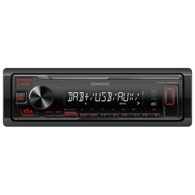 Kenwood KMM-DAB307 Autoradio Mechaless 1 DIN DAB+ USB Frontale 200 W Equalizzatore 13 Bande colore Nero