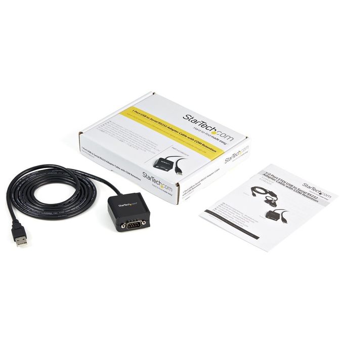 StarTech Cavo adattatore RS-232 USB FTDI a seriale 1 porta, con interfaccia COM