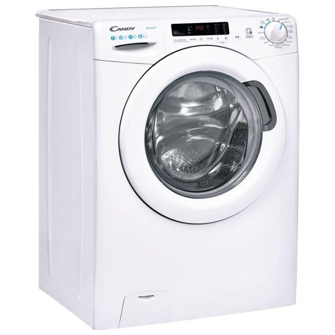 Candy CS 1272DE-1-11 - Lavatrice a Carica Frontale Slim 7 kg, 1200 rpm, Classe Energetica D, Smart Check-Up con Connettivita' NFC e Partenza Differita 24 h (85×60×45 cm), Colore Bianco