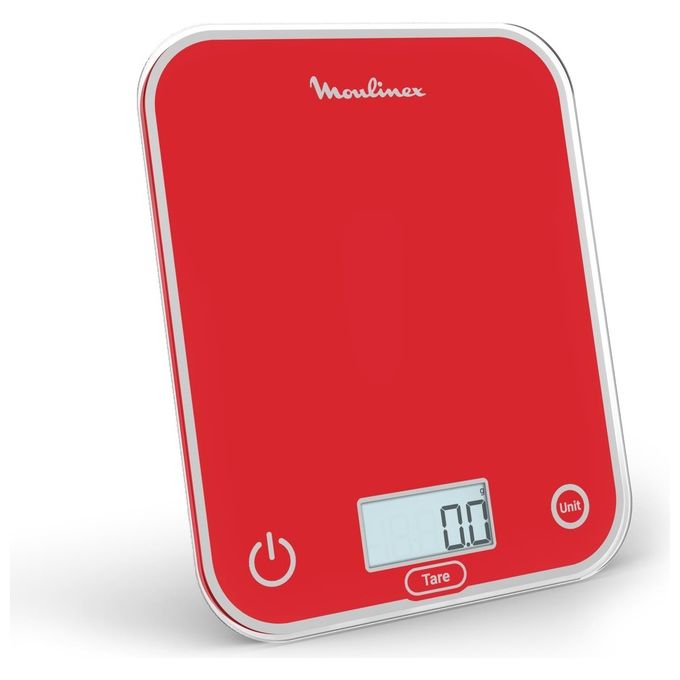 Moulinex BN50U3 Bilancia da Cucina Digitale Elettronica Capacita' 5 Kg Display LCD colore Rosso