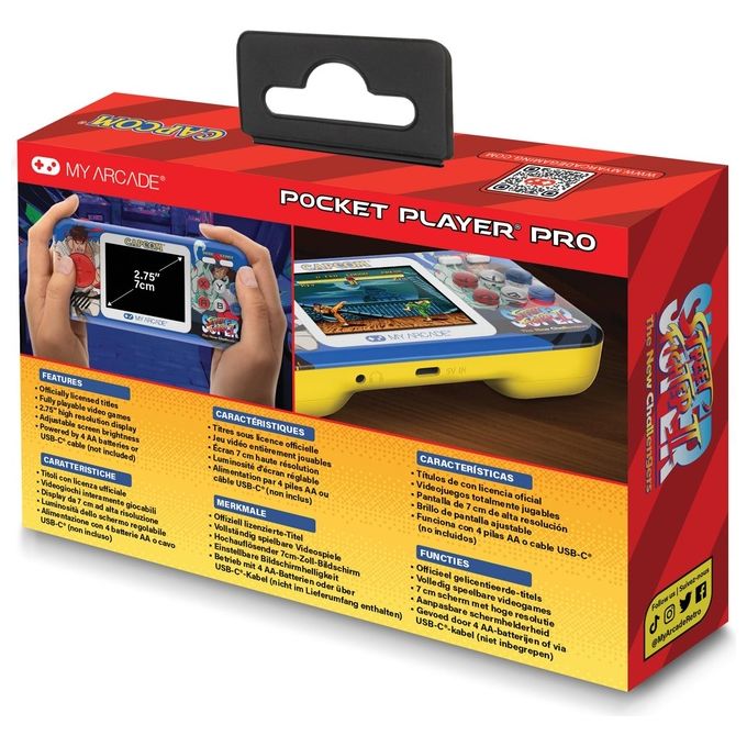 MY ARCADE DGUNL-4187 Pocket Player PRO Super Street Fighter II colore Nero