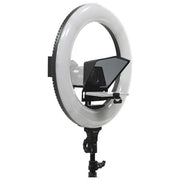 Ikan HS-PROMPTER-RL HomeStream Teleprompter per Smartphone con Anello Luminoso 18'' Bi-Color 3200K-5600K CRI:95 Telecomando Bluetooth colore Nero