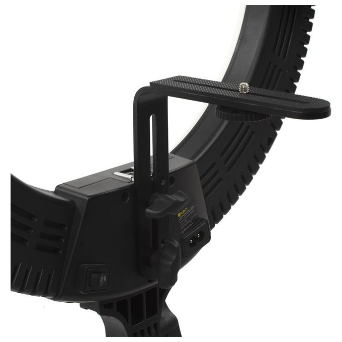Ikan HS-PROMPTER-RL HomeStream Teleprompter per Smartphone con Anello Luminoso 18'' Bi-Color 3200K-5600K CRI:95 Telecomando Bluetooth colore Nero