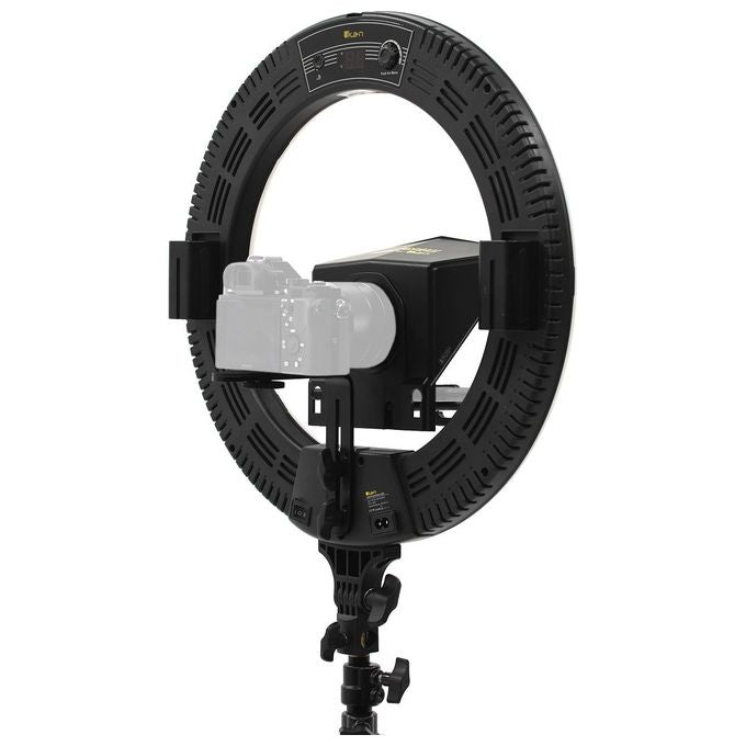 Ikan HS-PROMPTER-RL HomeStream Teleprompter per Smartphone con Anello Luminoso 18'' Bi-Color 3200K-5600K CRI:95 Telecomando Bluetooth colore Nero
