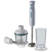 Ariete 0601-11 Frullatore a Immersione 3in1 700 W 2 Velocita' Lama Acciaio Inox colore Bianco e Celeste