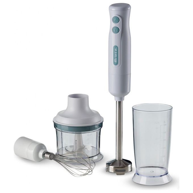 Ariete 0601-11 Frullatore a Immersione 3in1 700 W 2 Velocita' Lama Acciaio Inox colore Bianco e Celeste