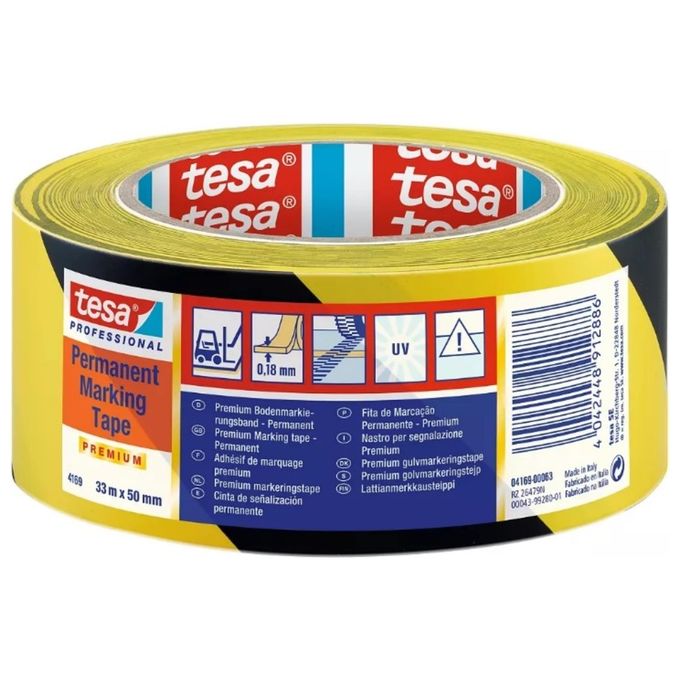 Tesa Floor Marking Tape 66mx50mm Premium Professional Giallo-Blu
