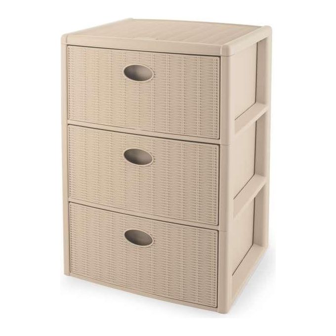 Stefanplast Cassettiera 3 Cassetti Elegance Cashmere 40x40 x60cm