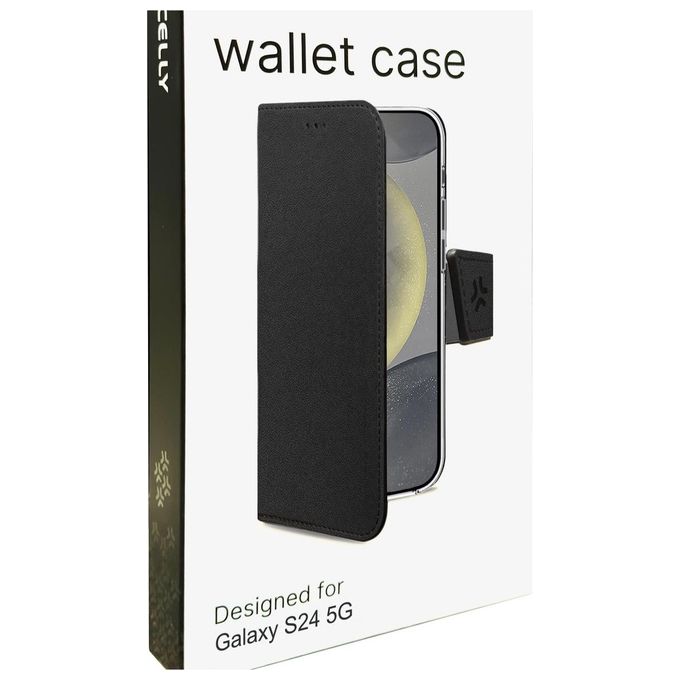 Celly Wally Case per Samsung Galaxy S24 5G Nero