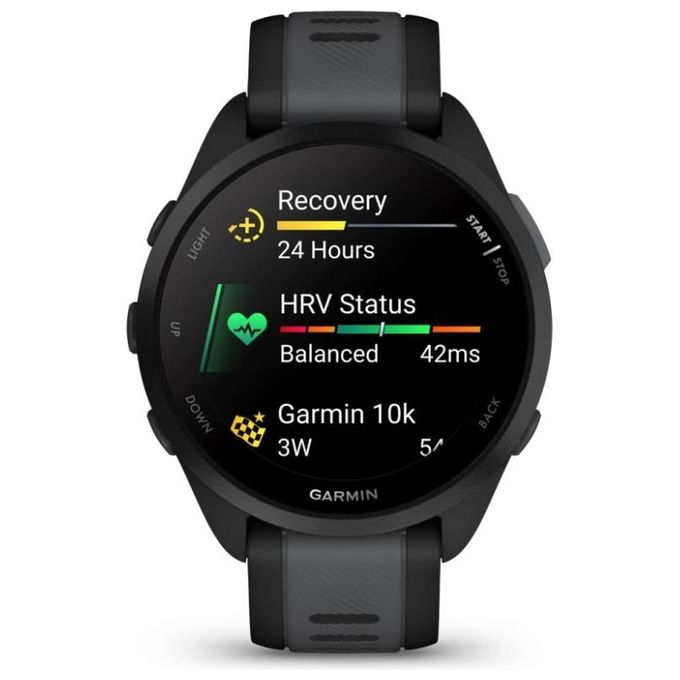 Garmin 010-02863-20 Forerunner 165 Smartwatch GPS 43mm Display AMOLED 1.2'' Cardio VO2max Training Readiness 11 giorni colore Nero Slate Gray