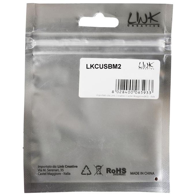 Link cavo usb 2.0 mini b 5 poli per ricarica o trasmissione dati in rame mt.1,8