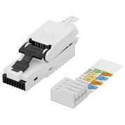 Digitus DN-93633 Connettore Toolless RJ45 Cat 6a UTP Cavo Rigido e Flessibile 10 Gigabit Ethernet colore Nero