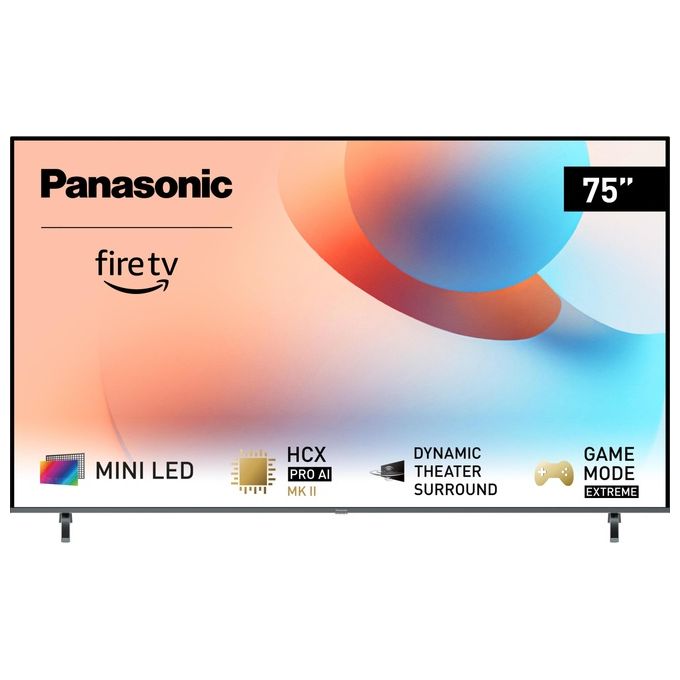 Panasonic TV-75W95AEG Smart TV 75'' Mini LED 4K Ultra HD Fire TV Dolby Vision IQ HDR10+ AMD FreeSync Premium HCX Pro AI MKII colore Nero