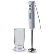 Ariete 601 Hand Blender Breakfast Frullatore ad Immersione 700W 2 Velocita' Lama in Acciaio Inox Gamba Removibile Bicchiere Trasparente Bianco