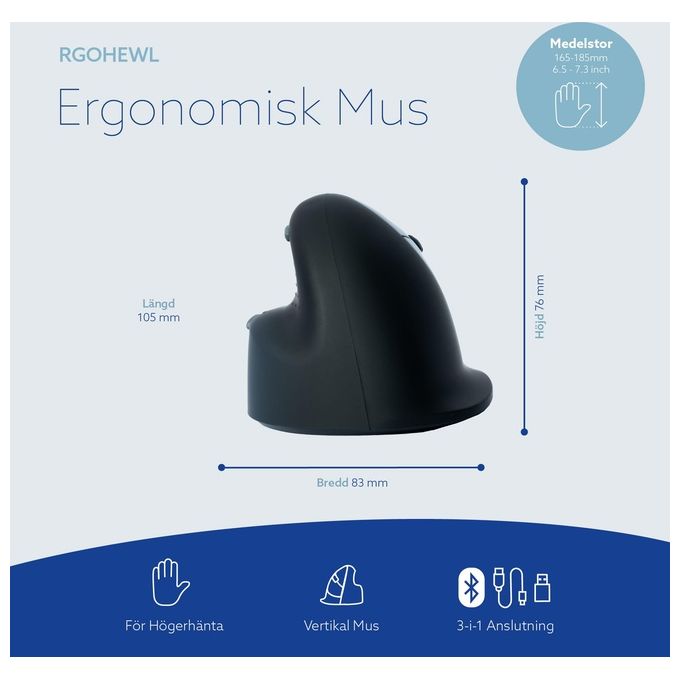 R-Go Tools RGOCONMWLWH R-Go Numpad Break Tastierino Numerico Ergonomico con Bluetooth 5.0 e Indicatore di Pausa colore Bianco