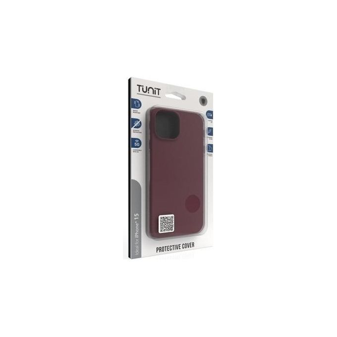 Tunit Cover in Silicone Protective MagSafe Compatible con iPhone 15 Plum