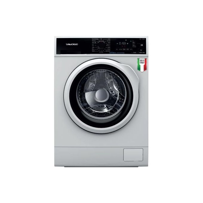 San Giorgio F814A9 - Lavatrice a carica frontale 8 kg, 1400 giri-min, Classe A, motore Inverter, colore Bianco