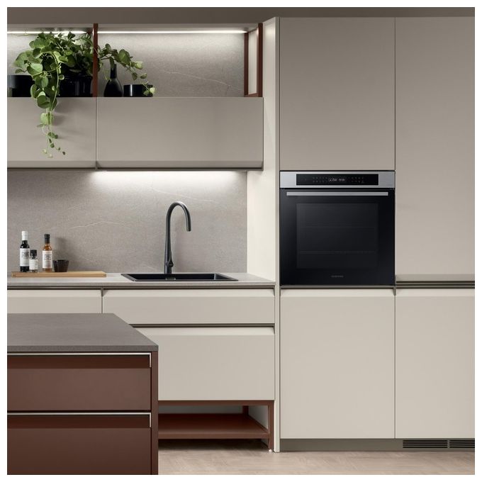 Samsung NV7B4040VBS Serie 4 Forno da incasso Elettrico Multifunzione 76 L Classe A+ Vapore Wi-Fi 20 programmi (60x60x57 cm) colore Nero Inox