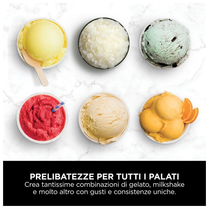 Ninja NC501EU CREAMi Deluxe Gelatiera 2,1 L 800 W 10 programmi 3 vaschette 709 ml timer digitale colore Nero Grigio