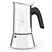 Bialetti New Venus Caffettiera in Acciaio Inox Adatta all'Induzione 6 Tazze Argento