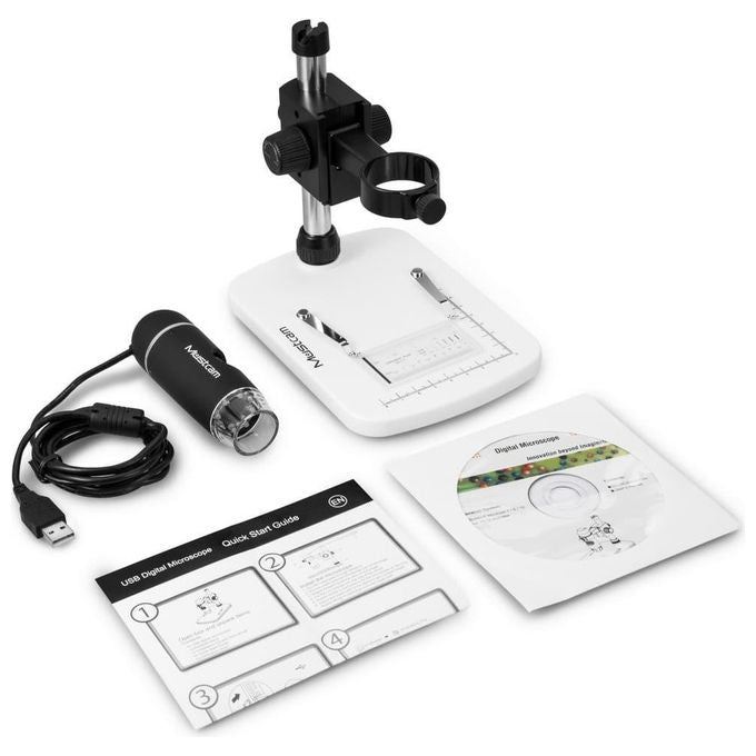 DIPROGRESS DP-H-USB5 HOOKE Microscopio Digitale Portatile 5MPX Ingrandimento 10X-300X con Tavolino colore Nero