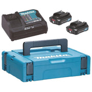 Makita 197658-5 CXT Kit Batterie 2x BL1021B 12V 2Ah Caricabatterie DC10SB Valigetta MAKPAC colore Nero Blu