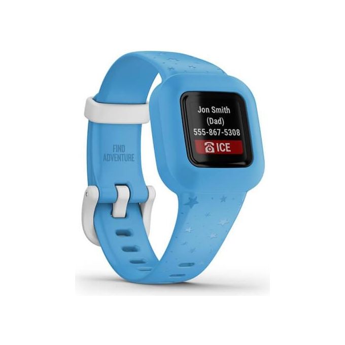 Garmin 010-02441-02 vivofit jr. 3 Activity Tracker per Bambini Display a Colori Sempre Accesso Batteria fino a 1 Anno Resistente all'Acqua fino a 50 Metri colore Blu