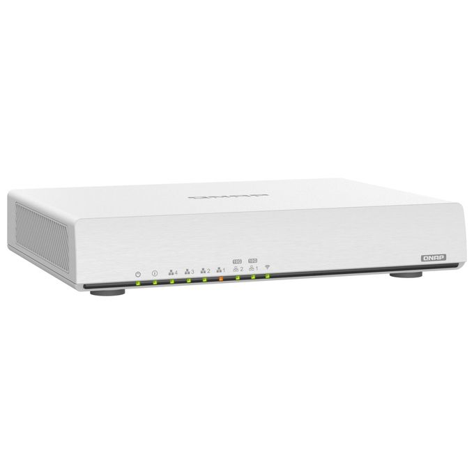Qnap QHORA-301W Router Wireless Wi-Fi 6 Dual Band 2.4 GHz 5 GHz 10 Gigabit Ethernet SD-WAN VPN colore Bianco