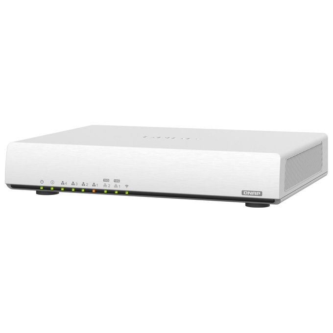 Qnap QHORA-301W Router Wireless Wi-Fi 6 Dual Band 2.4 GHz 5 GHz 10 Gigabit Ethernet SD-WAN VPN colore Bianco