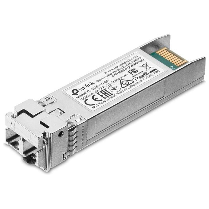 TP-Link SM5110-SR Omada Modulo Transceiver SFP+ 10GBase-SR Fibra Ottica Multimodale LC 10000 Mbit-s 850 nm DDM Hot-Swap