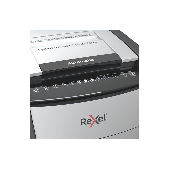 Rexel Distruggidocumenti automatico Optimum AutoFeed+ 750X con taglio a frammenti