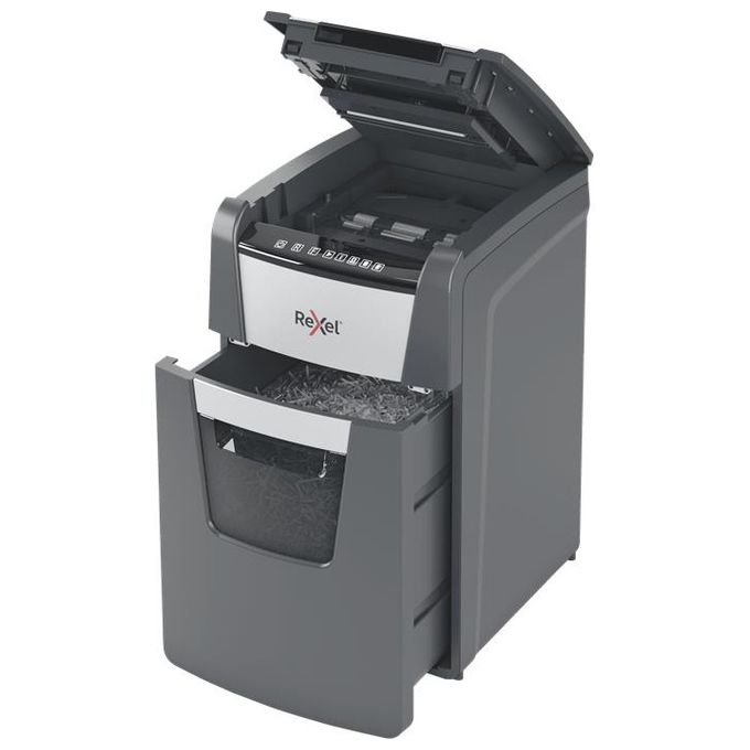 Rexel 2020150M Optimum Auto Feed+ Distruggidocumenti Automatico 150 Fogli Taglio a Micro Frammento 44 Litri Cestino Removibile