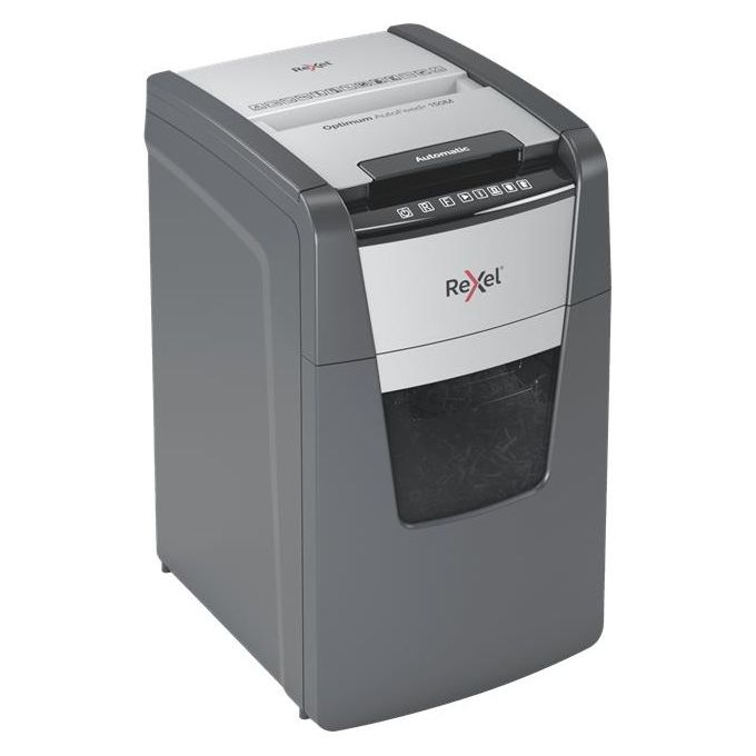 Rexel 2020150M Optimum Auto Feed+ Distruggidocumenti Automatico 150 Fogli Taglio a Micro Frammento 44 Litri Cestino Removibile