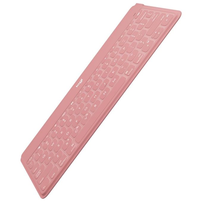 Logitech 920-010041 Keys-To-Go Tastiera Bluetooth QWERTY Italiano per iPhone iPad Apple TV colore Rosa