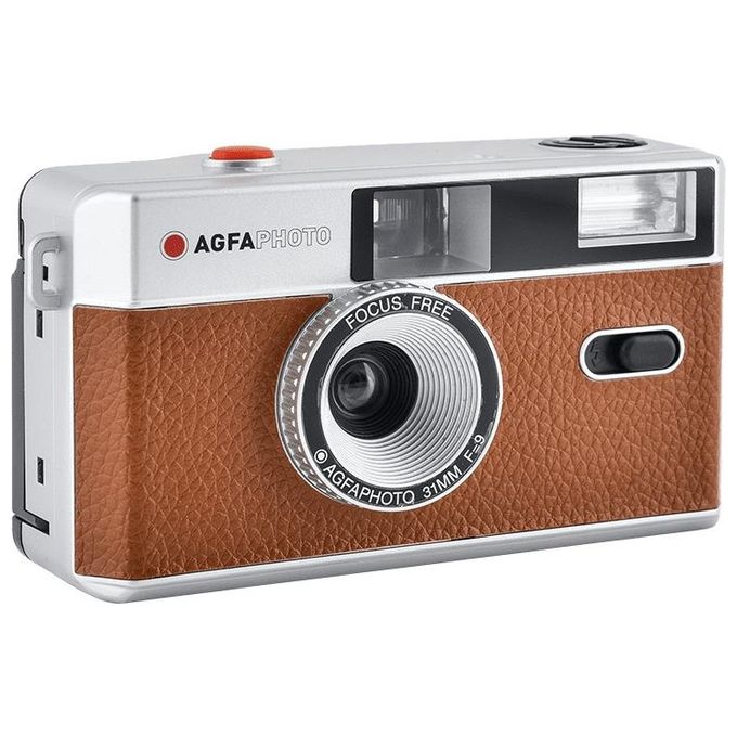 AgfaPhoto AG603002 Fotocamera Riutilizzabile 35mm Obiettivo 31mm f-9 Flash Integrato colore Marrone