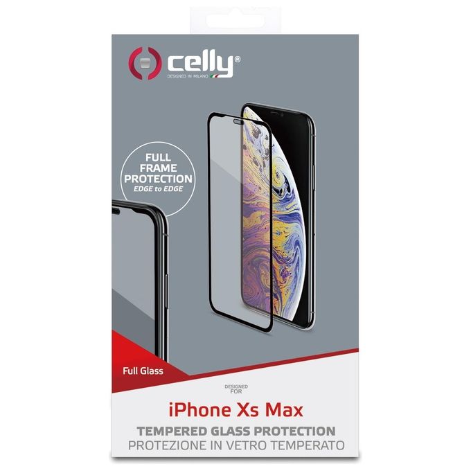 Celly Full Glass per iPhone XS Max Nero