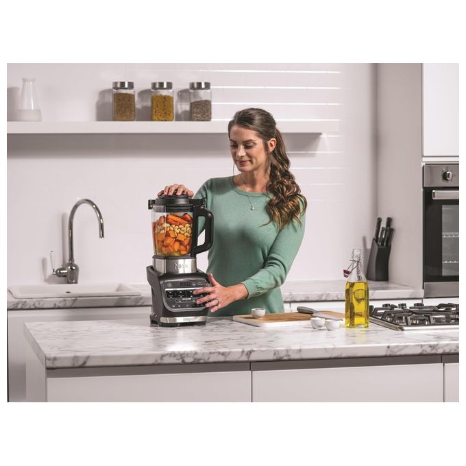 Ninja HB150EU Ninja Foodi Frullatore Riscaldante Soup Maker 1000W Capacita' 1,7L 10 Programmi Auto-iQ Vetro Antiaderente colore Nero