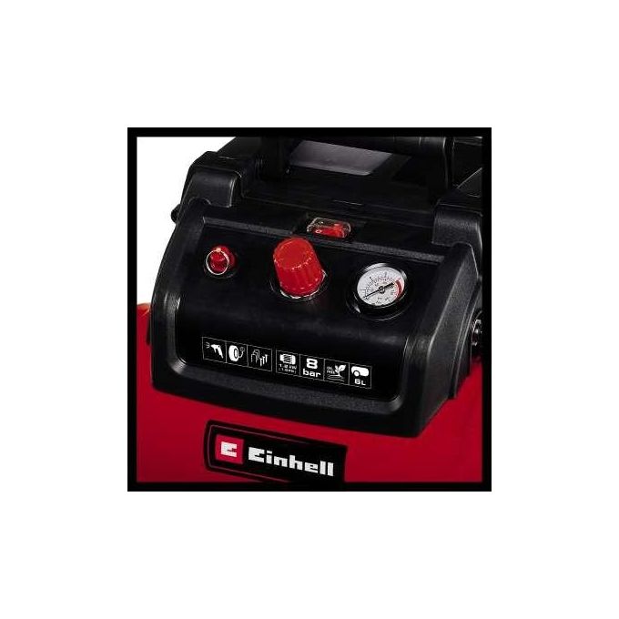 Einhell  Compressore TC-AC 190-6-8 OF Set per Fai da Te e Progetti di Giardinaggio con Pressione Regolabile