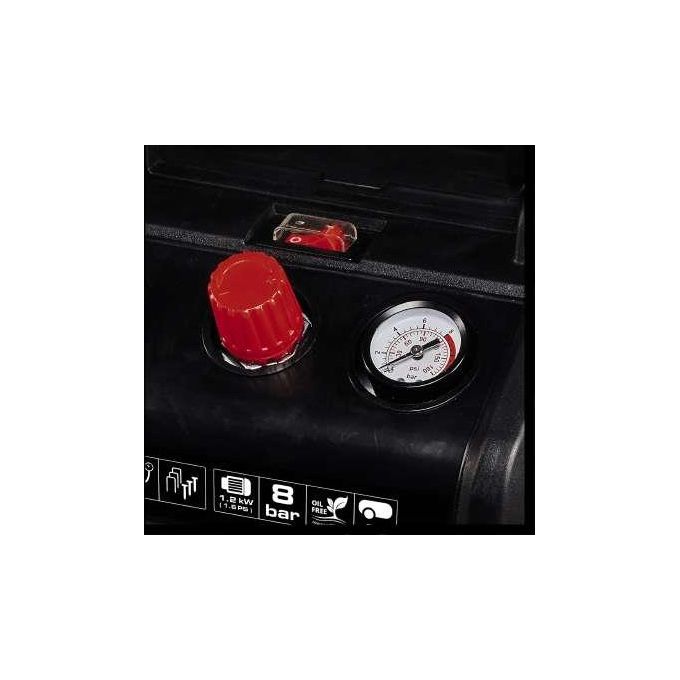 Einhell  Compressore TC-AC 190-6-8 OF Set per Fai da Te e Progetti di Giardinaggio con Pressione Regolabile