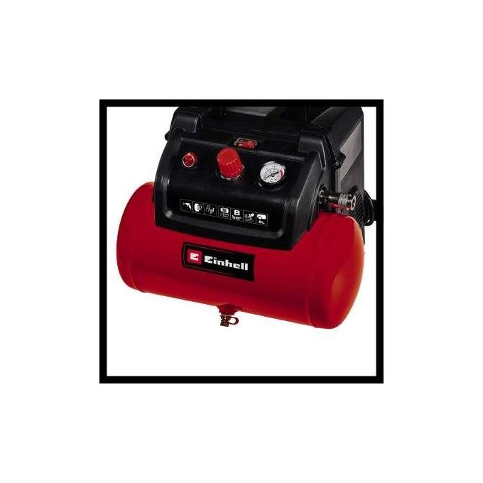 Einhell  Compressore TC-AC 190-6-8 OF Set per Fai da Te e Progetti di Giardinaggio con Pressione Regolabile