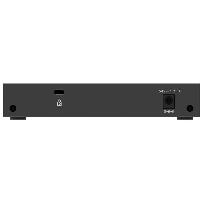 NETGEAR GS305EP-100PES Switch Gestito Gigabit Ethernet 5 Porte 4 Porte PoE+ Budget 63W Supporto VLAN QoS Mirroring Porte colore Nero