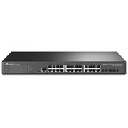 TP-Link SG3428X Omada Switch Gestito L2+-L3 24 Porte Gigabit 4 Slot SFP+ 10G 128 Gbps Fanless colore Nero