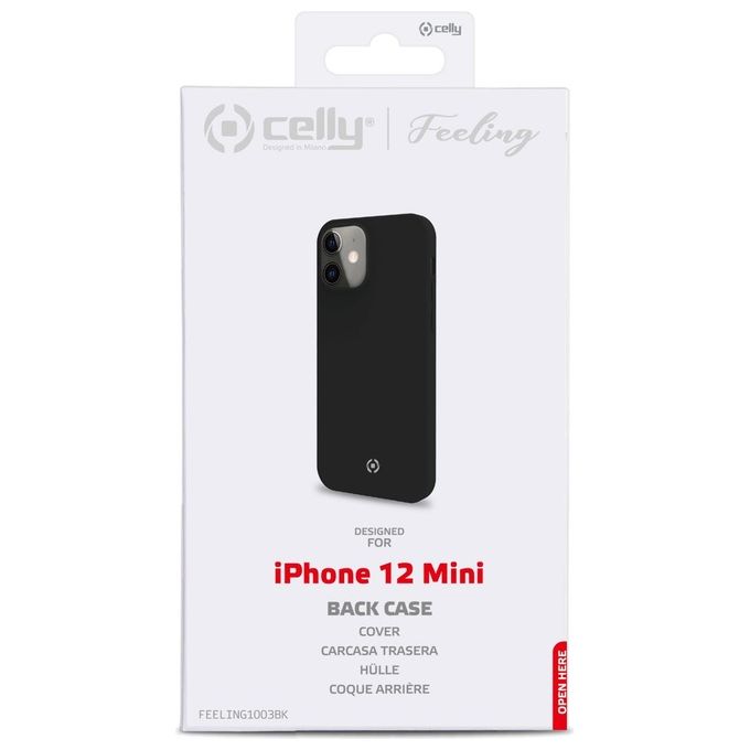 Celly Feeling Cover per iPhone 2020 5.4'' Nero