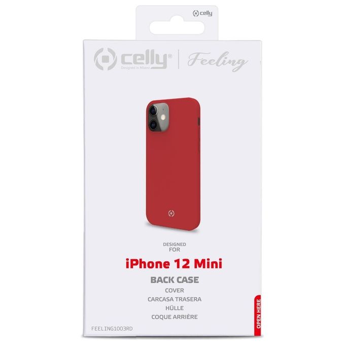 Celly Feeling Cover per iPhone 2020 5.4'' Rosso