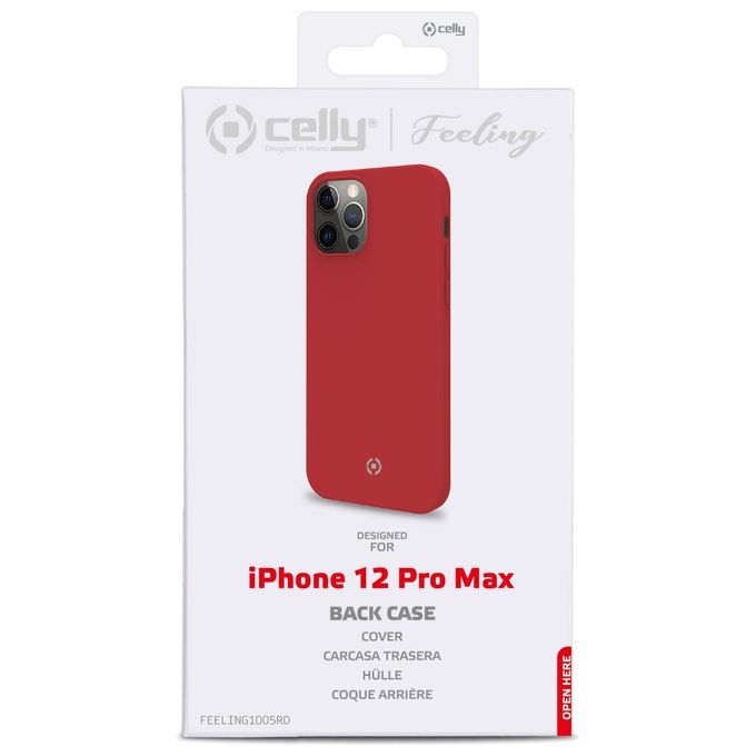 Celly Cover Feeling per iPhone 2020 6.7'' Rosso