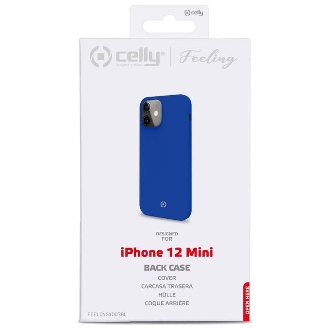 Celly Cover Feeling per iPhone 2020 5.4'' Blu