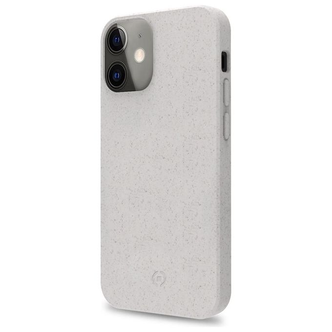 Celly EARTH1003WH Earth Cover Biodegradabile iPhone 12 Mini 5.4'' Antigraffio Antiurto colore Bianco